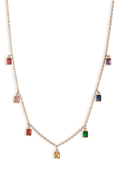 Shop Knotty Delicate Charm Necklace In Gold/multi