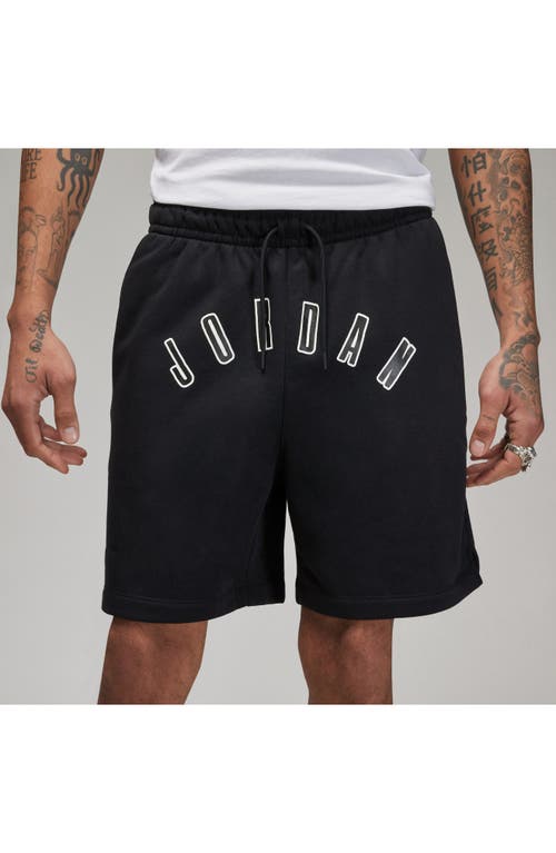 Shop Jordan Flight Mvp Fleece Basketball Shorts In Black/sail