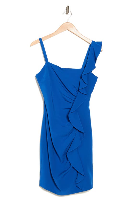 Shop Guess Gab Ruffled Bodycon Dress In Royal
