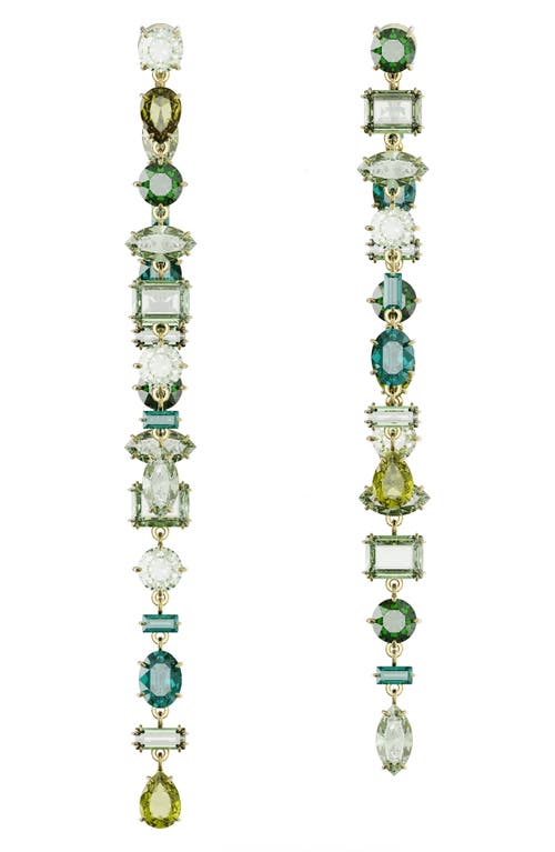 Swarovski Gema Front/Back Asymmetric Crystal Drop Earrings in Green at Nordstrom