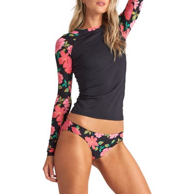Billabong Sweet Song Long Sleeve Rashguard, Black