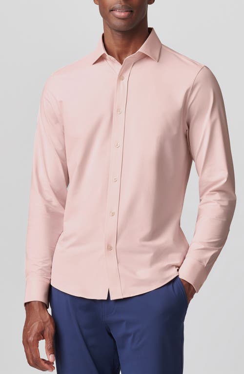 Rhone Commuter Slim Fit Performance Button-Up Shirt Pink at Nordstrom,