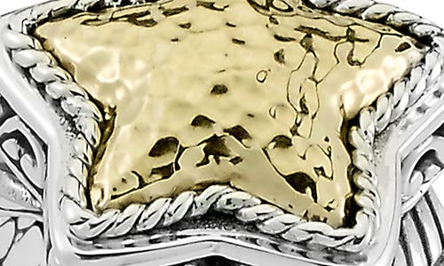 Samuel B. Hammered Heart Ring In Silver/gold - Star