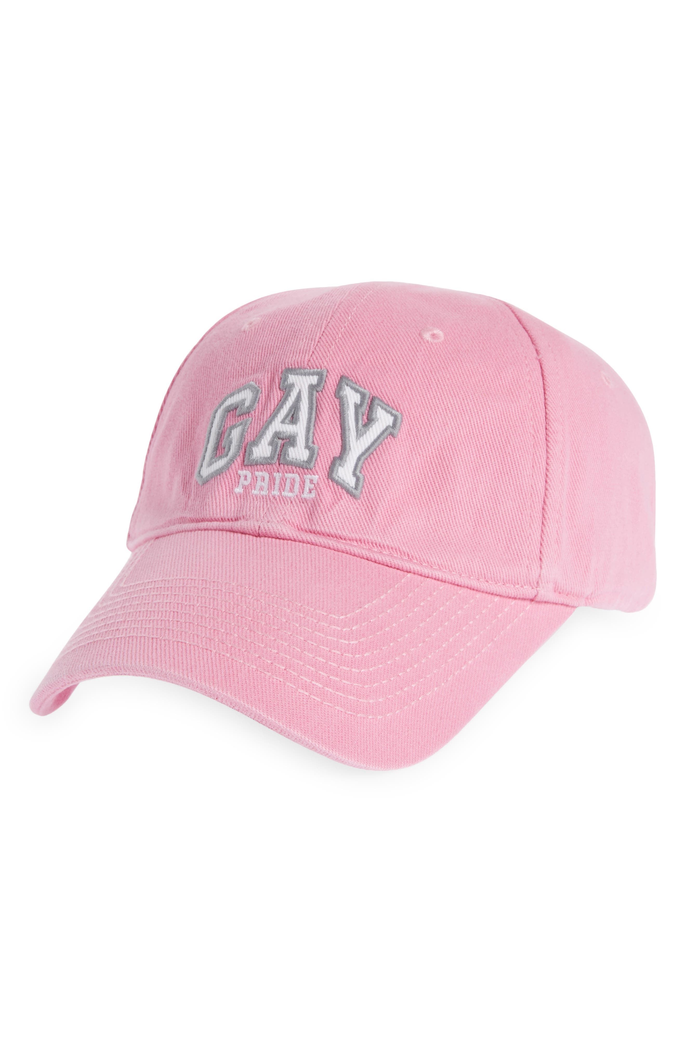 pink balenciaga baseball cap