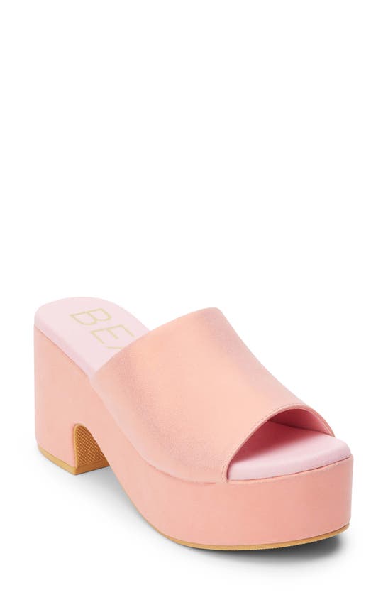 Coconuts By Matisse Terry Platform Sandal In Coral Frost Metallic