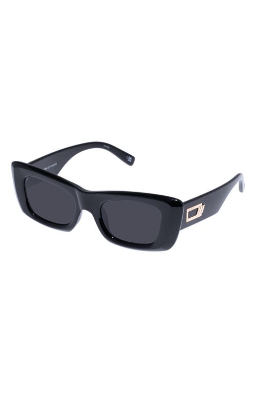 Shop Le Specs Dopamine 50mm Rectangular Sunglasses In Black