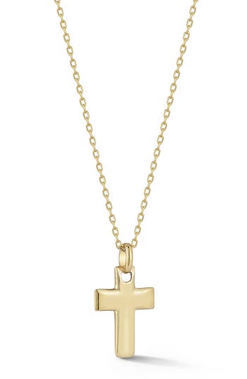 Ember Fine Jewelry 14k Yellow Gold Cross Pendant Necklace In Gold