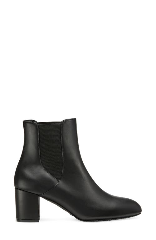 Stuart Weitzman Yuliana 60 Leather Chelsea Boots In Black