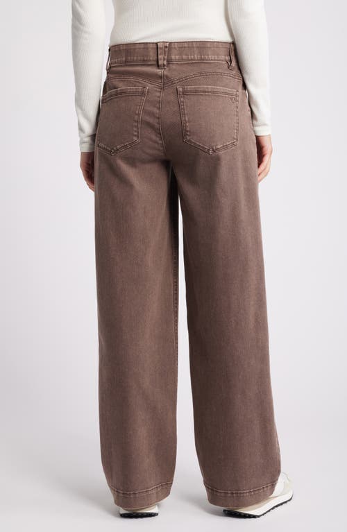 Shop Wit & Wisdom 'ab'solution High Waist Wide Leg Jeans In Washed Mocha