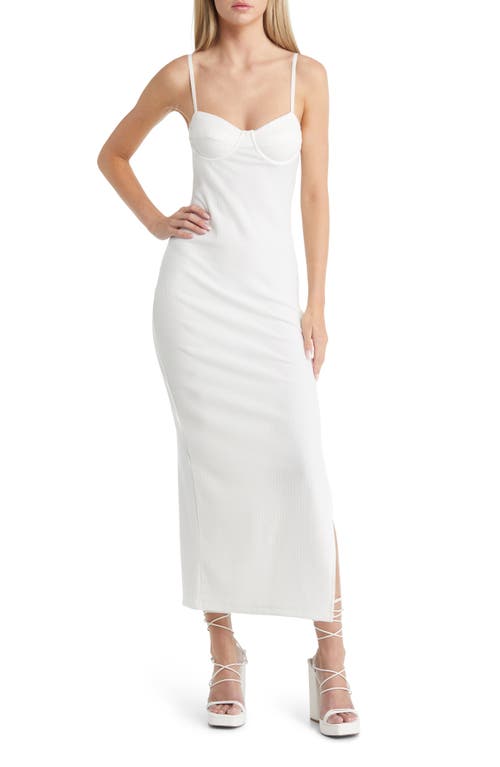 EDIKTED Nora Corset Maxi Dress in Cream at Nordstrom, Size X-Large