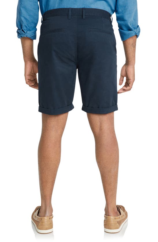Shop Johnny Bigg Bale Flat Front Twill Chino Shorts In Navy