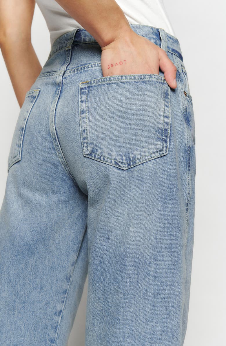 Reformation Val Baggy Distressed Straight Leg Jeans | Nordstrom