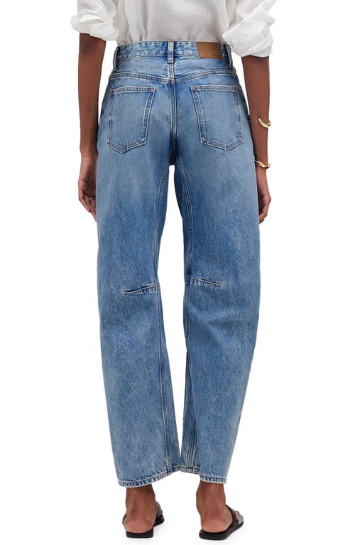 Shop Madewell The Darted Barrel Leg Jeans In Dobbins Wash