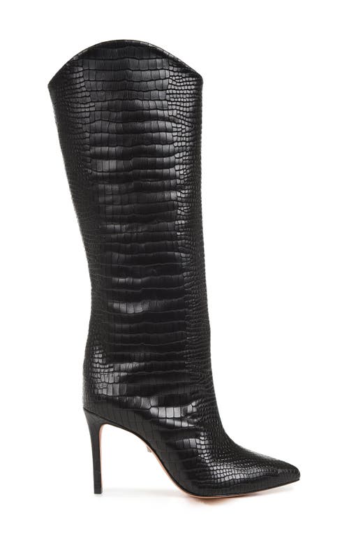 Schutz Maryana Pointed Toe Boot In Black Scales