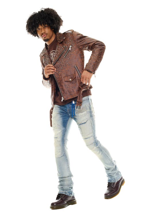 Cult Of Individuality Lenny Rip & Repair Bootcut Jeans In Luca