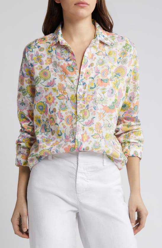 Frank & Eileen Eileen Relaxed Button-up Shirt In Ivory/ Multi Floral