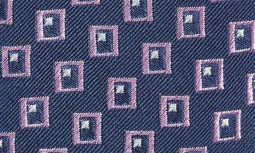 Shop Hugo Boss Boss Embroidered Silk Tie In Dark Purple