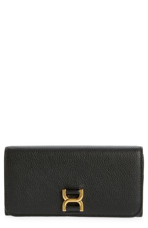Chloé Marcie Leather Long Wallet in Black at Nordstrom
