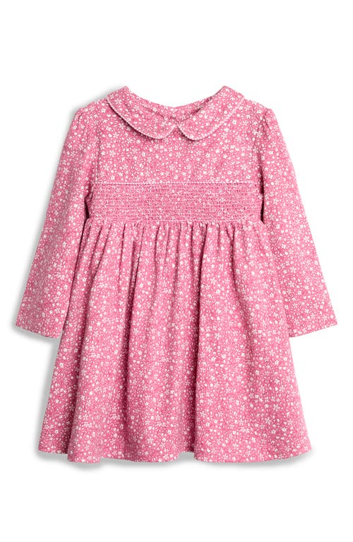 Shop Jojo Maman Bébé Jojo Maman Bebe Ditsy Floral Long Sleeve Cotton Dress & Headband Set In Pink