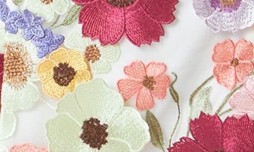 Endless Rose Floral Embroidered Minidress In White