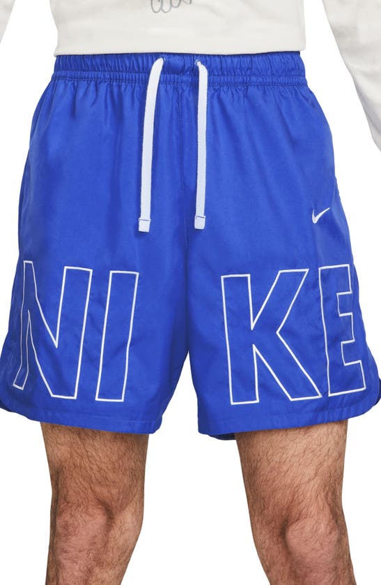 Nike Men's  Sportswear Woven Flow Shorts In Blue/white