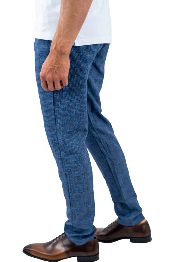 Shop Maceoo Mélange Skinny Pants In Blue