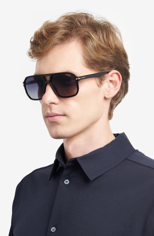 Shop Carrera Eyewear 59mm Rectangular Sunglasses In Black/grey Shaded