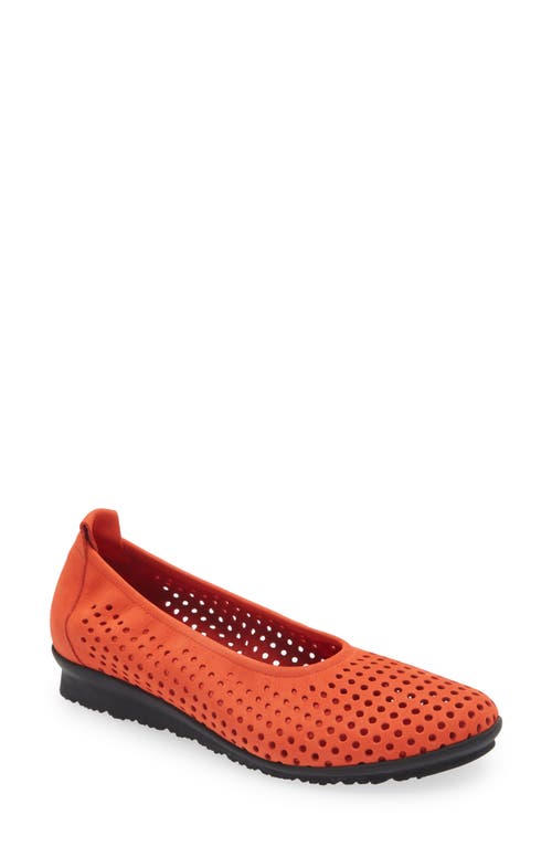 Barria Perforated Ballet Slip-On in Balise