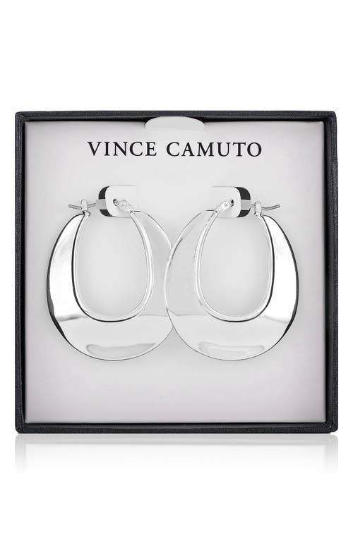 Vince Camuto Scoop Hoop Earrings In Silver Tone