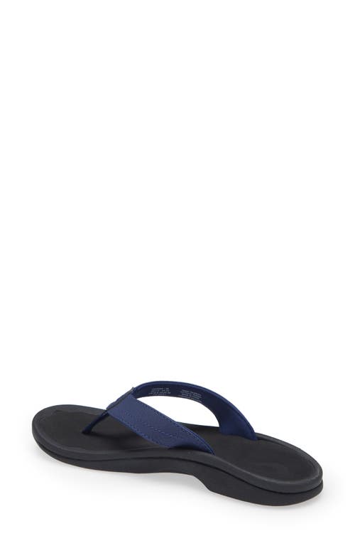 Shop Olukai Ohana Flip Flop In Pacifica/black