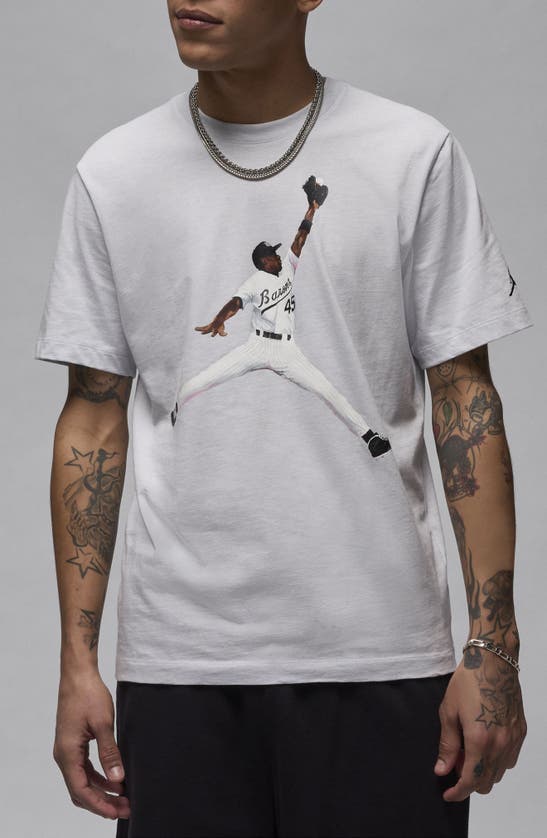 Shop Jordan Flight Mvp Graphic T-shirt In Pure Platinum/ Black/ Black