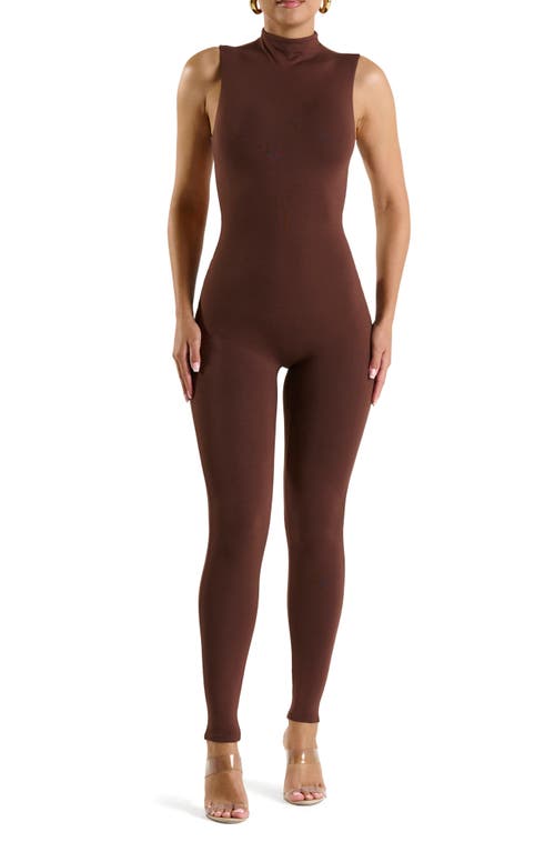 N By Naked Wardrobe Cutout Back Jumpsuit In Brown