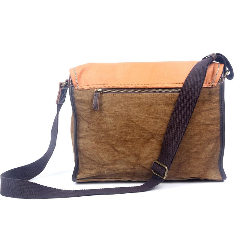 THE SAME DIRECTION Birch Canvas Messenger Bag, Main, color, BROWN