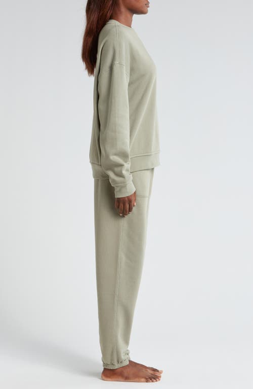 Lunya Silksweats™ Oversize Cotton Blend Pajama Sweatshirt In Shaded Olive