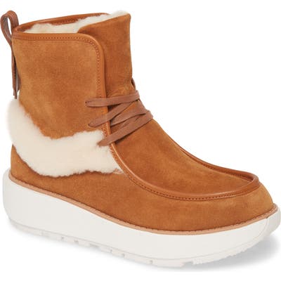Fitflop Nyssa Genuine Shearling Chukka Boot, Brown