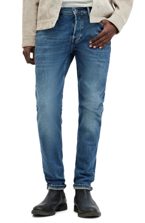 AllSaints Rex Slim Fit Jeans Dirty Indigo at Nordstrom, X