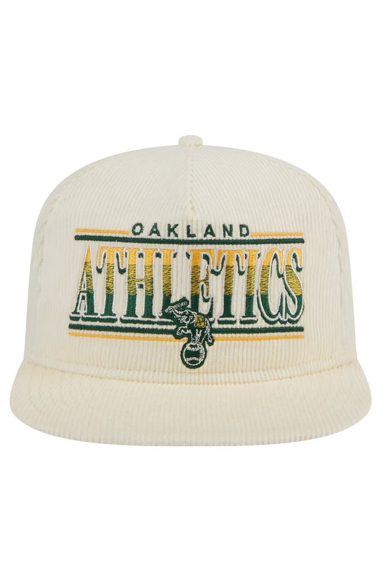 New Era Men's New Era Cream Oakland Athletics Throwback Bar Golfer