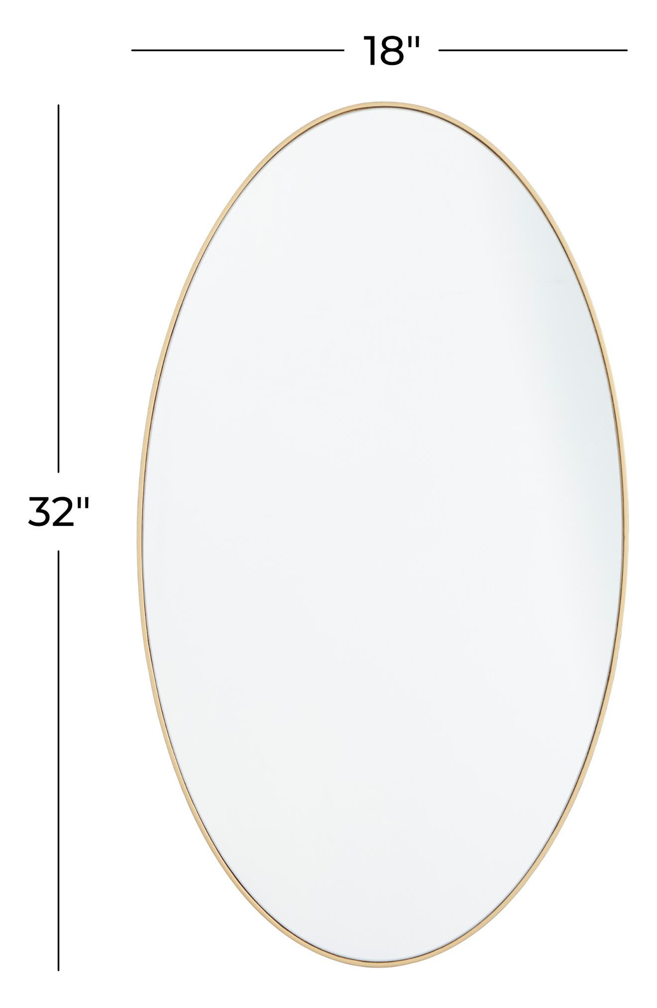 GINGER BIRCH STUDIO Gold Wood Oval Wall Mirror Nordstromrack