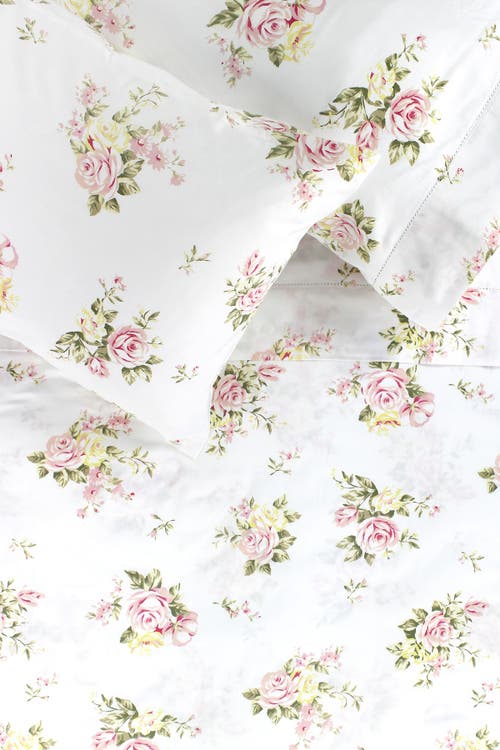 MELANGE HOME MELANGE HOME ROSE BOUQUET 400 THREAD COUNT COTTON SHEET SET 