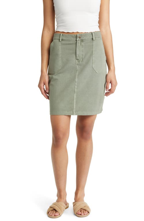 caslon(r) Organic Cotton Utility Skirt in Green Dune