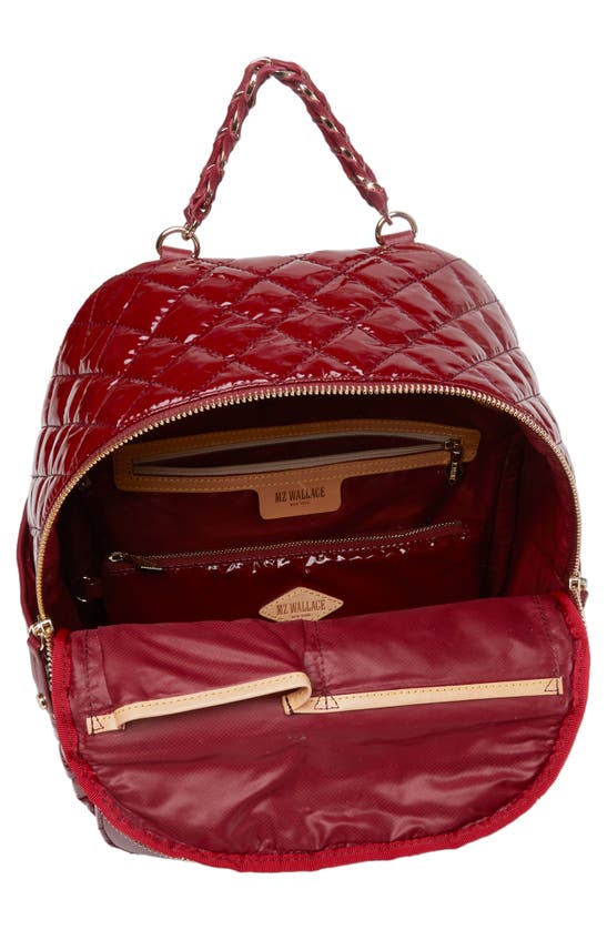 Mz Wallace Small Crosby Backpack In Cranberry Lacquer display picture 2