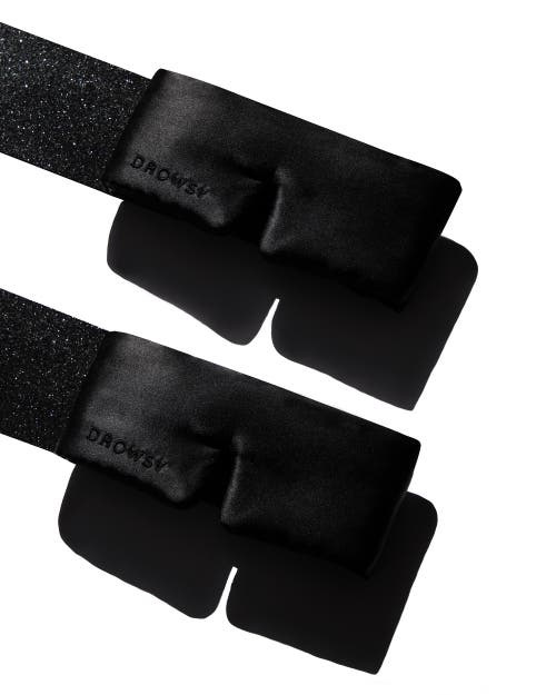Drowsy Sleep Co . Silk Sleep Mask In Black Jade