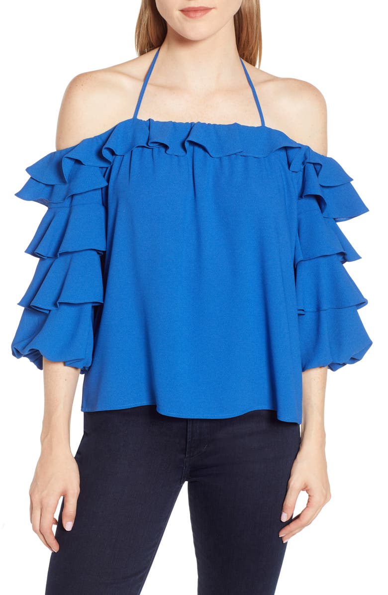 1.STATE Tiered Ruffle Sleeve Blouse | Nordstrom
