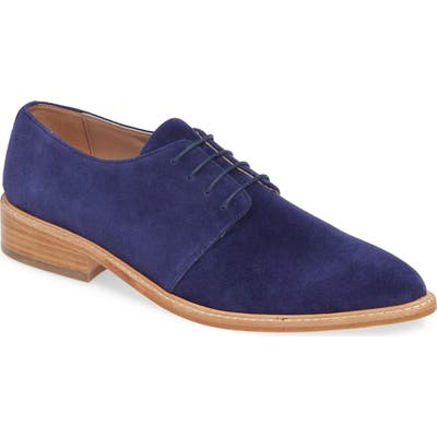 James Chan Gracie Plain Toe Derby, Blue
