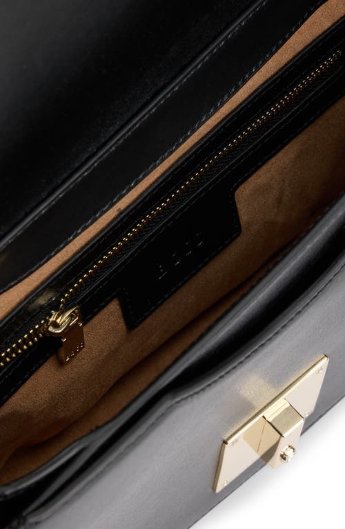 Hugo Boss Hugo Ariell Leather Shoulder Bag In Black