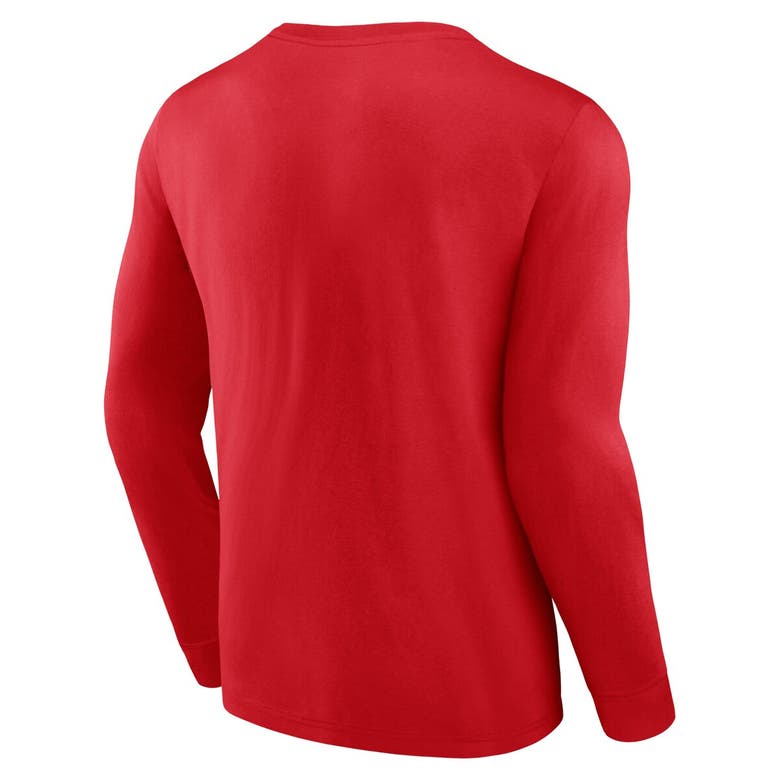 Shop Fanatics Branded Red Philadelphia Phillies Strike The Goal Long Sleeve T-shirt