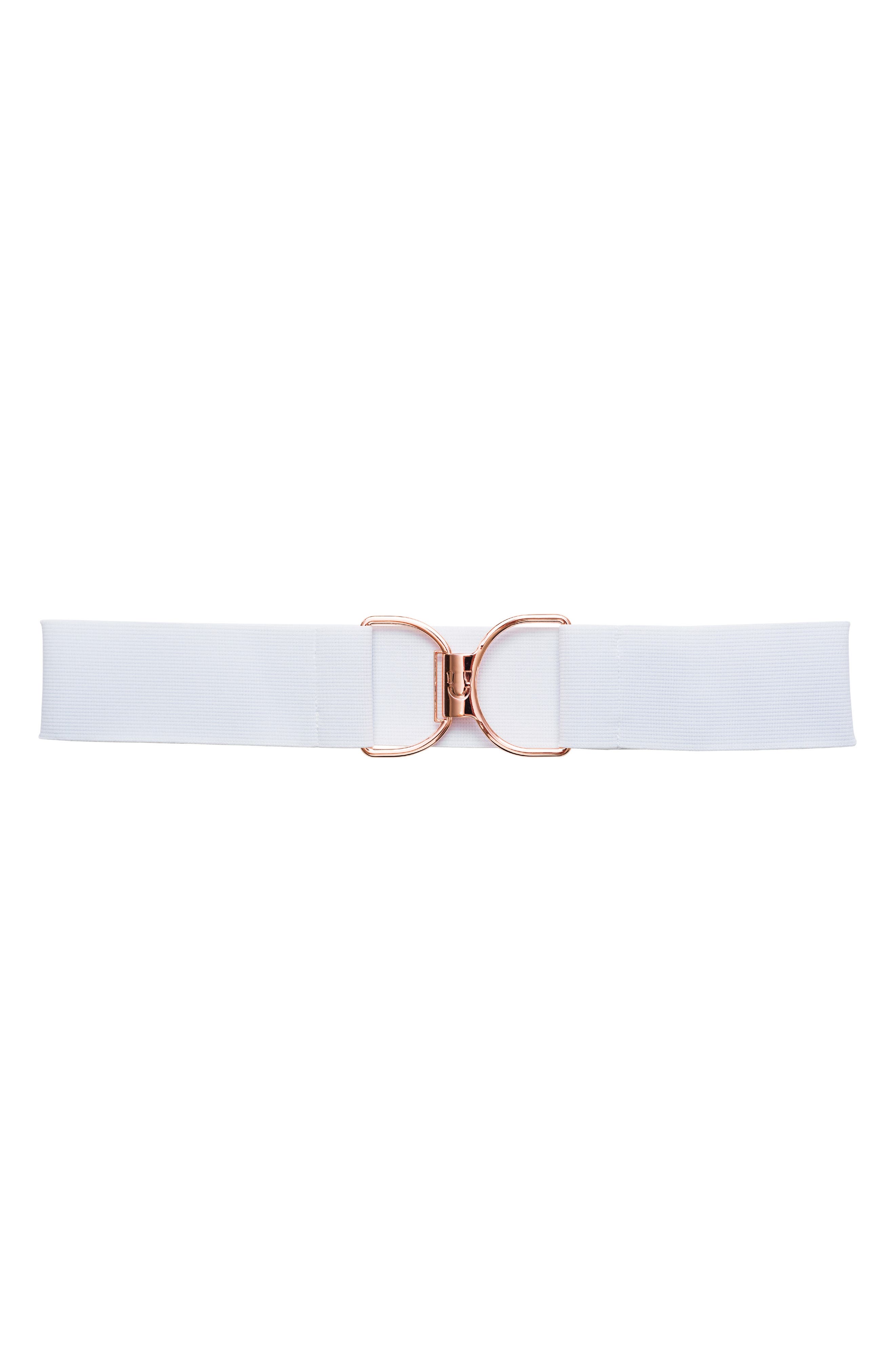 white stretchy belt