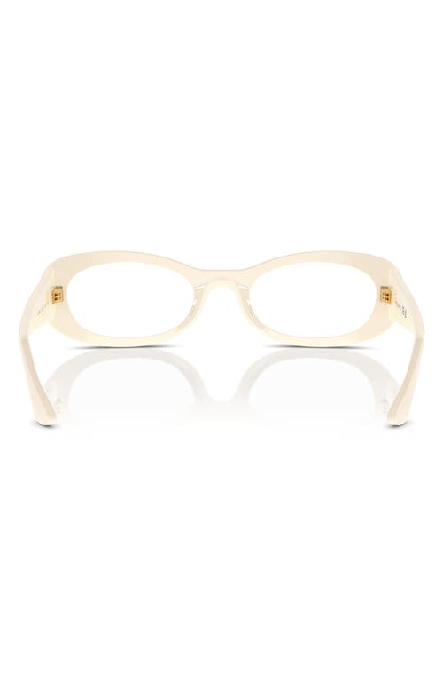 Vogue 53mm Oval Optical Glasses In Ivory