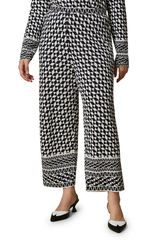 Geo Jacquard Knit Pants in Ultramarine