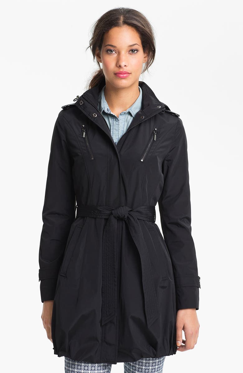 Laundry by Shelli Segal Belted Coat with Detachable Hood | Nordstrom